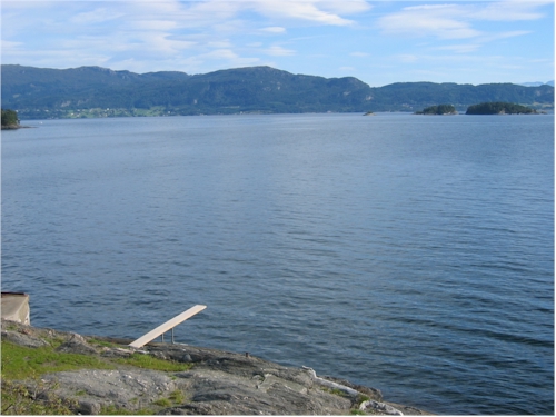 solstrand diving board into the sea